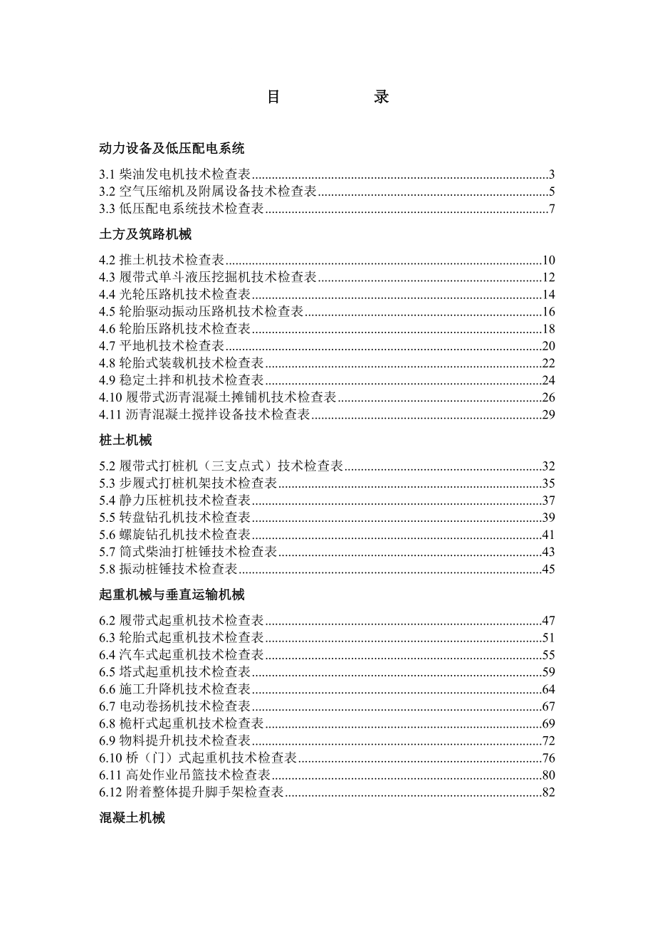 施工现场机械设备技术检查表_第1页