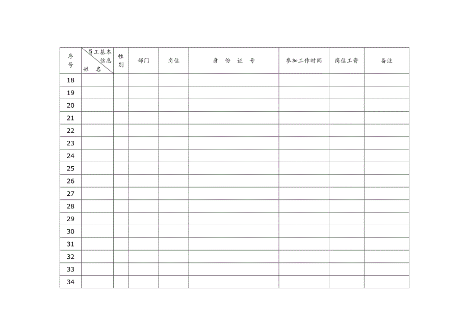 公司员工花名册(模板)_第2页