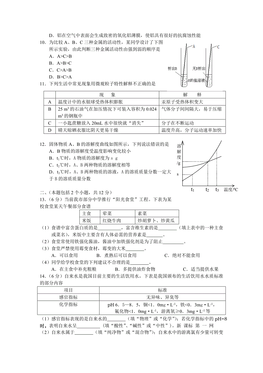 2012年成都中考化学试题_第2页