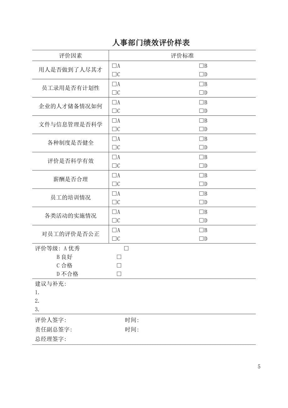 人事管理表格汇总_第5页