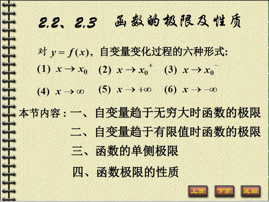 高数-函数的极限及性质-知识点与例题精讲课件_第1页