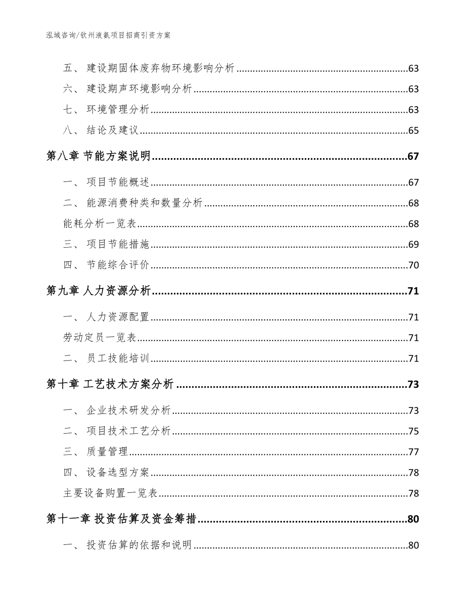 钦州液氨项目招商引资方案范文参考_第4页