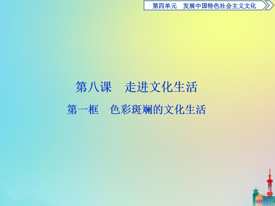 2022-2023学年高中政治第四单元第八课第一框色彩斑斓的文化生活课件新人教版必修_第2页