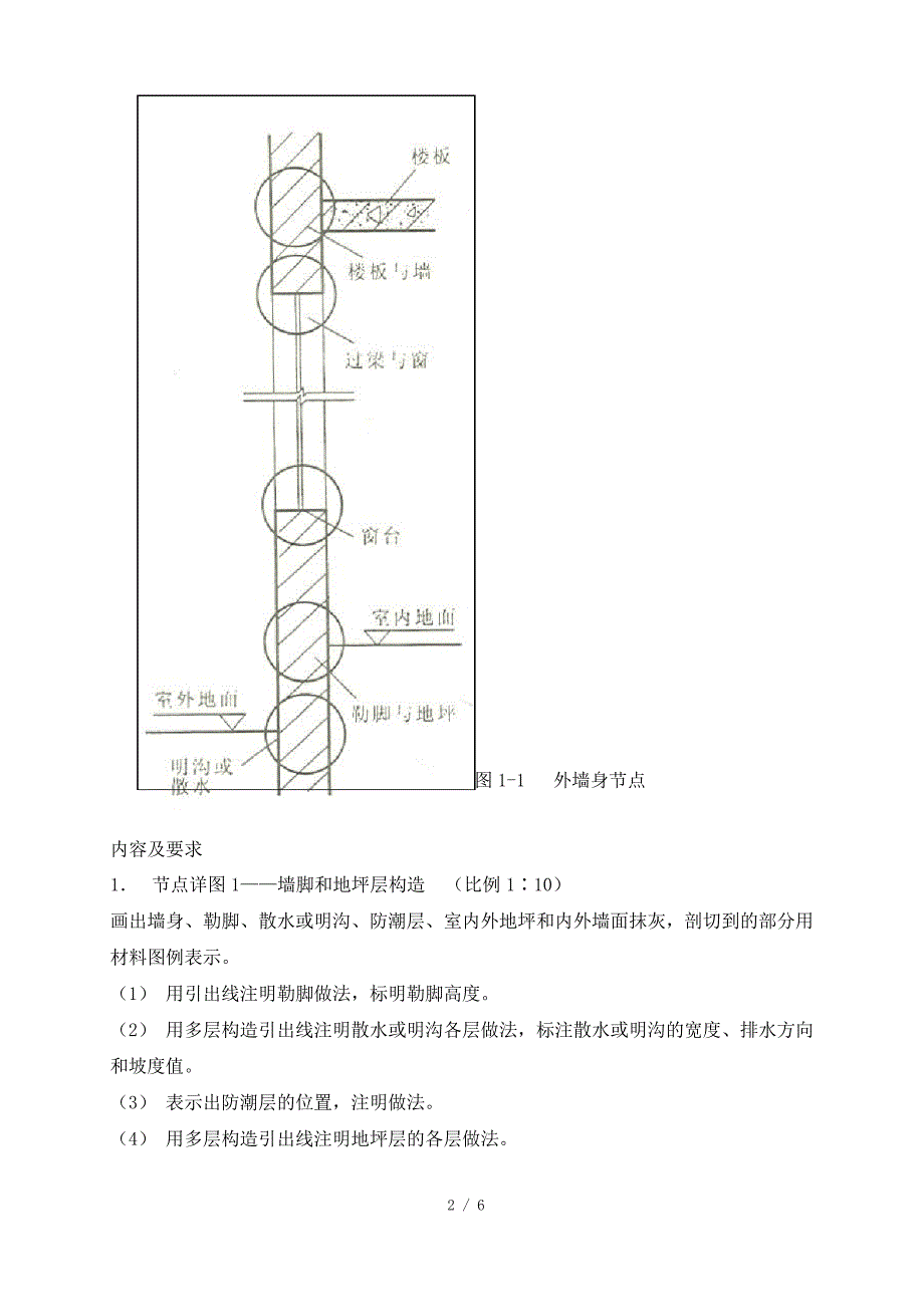 建筑构造作业1--绘制外墙身节点大样(1)_第2页