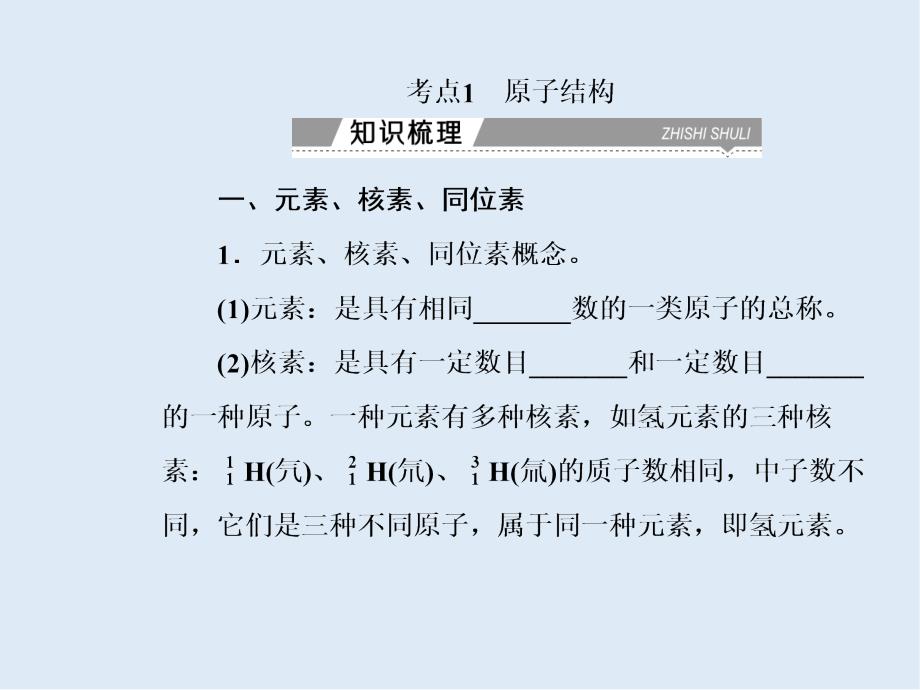 高中化学学业水平测试复习专题十考点1原子结构课件_第3页