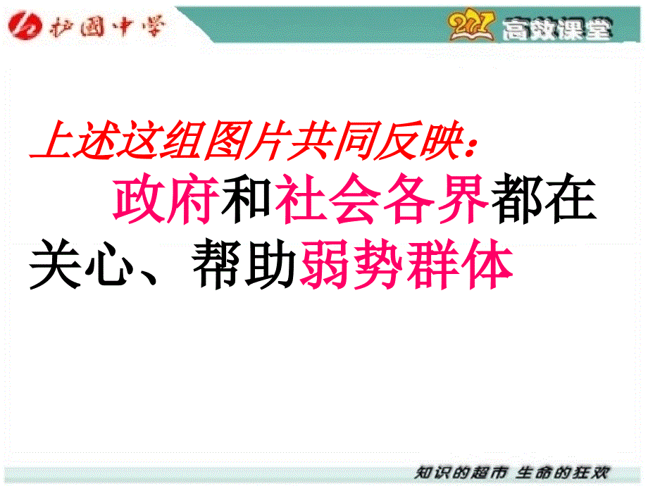 教科版九年级第三单元第九课共享阳光第一课时政府的努力、社会的力量_第3页