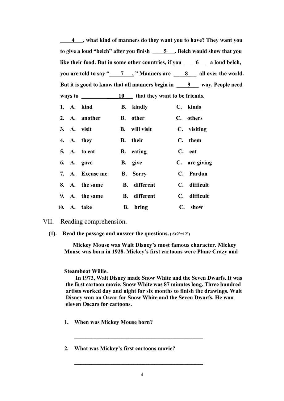 六年级上英语试题.doc_第4页