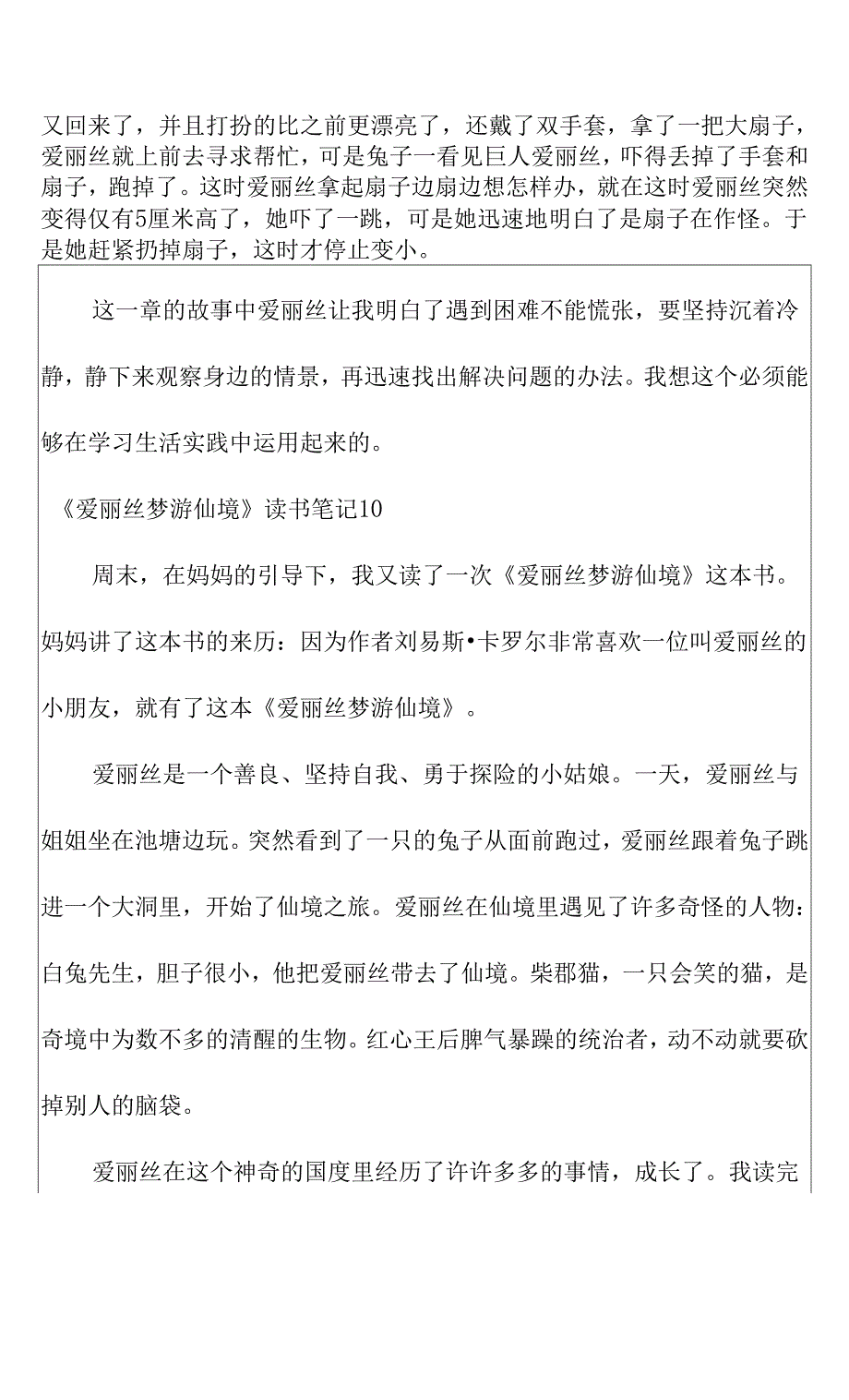 2022《爱丽丝梦游仙境》读书笔记.docx_第2页