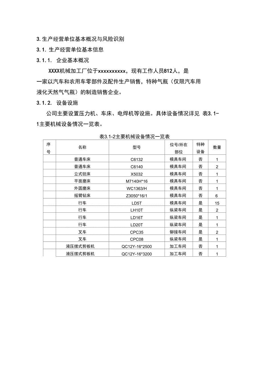 机械加工厂风险评估报告_第5页