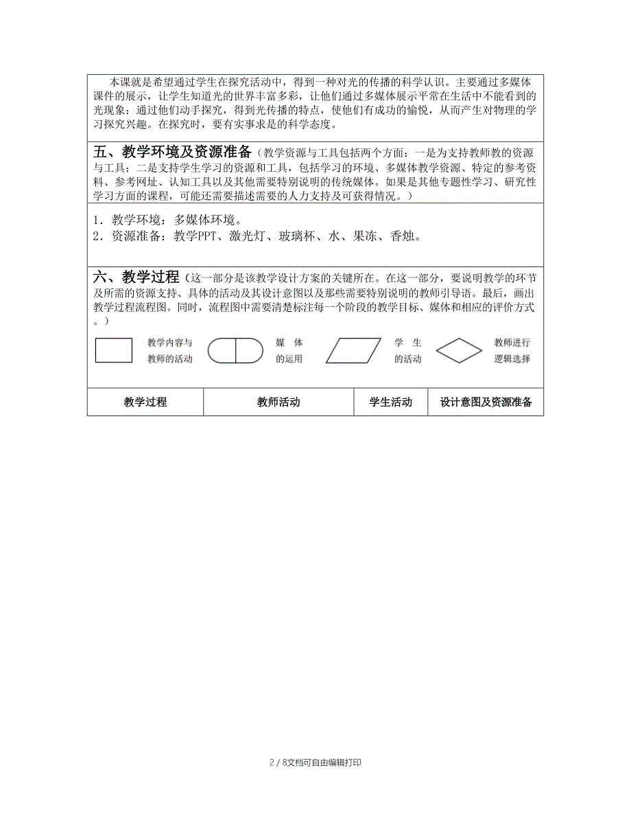 “光的传播”教学设计方案_第2页