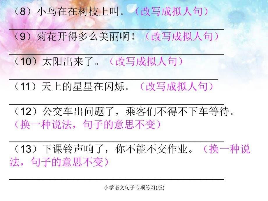 小学语文句子专项练习(版)_第5页