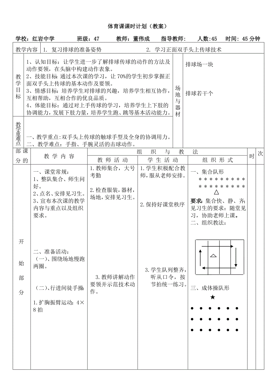 体育课课时计划（教案）[1]_第1页