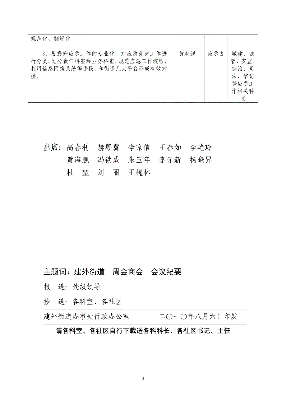 街道处级领导周会商会议纪要_第3页