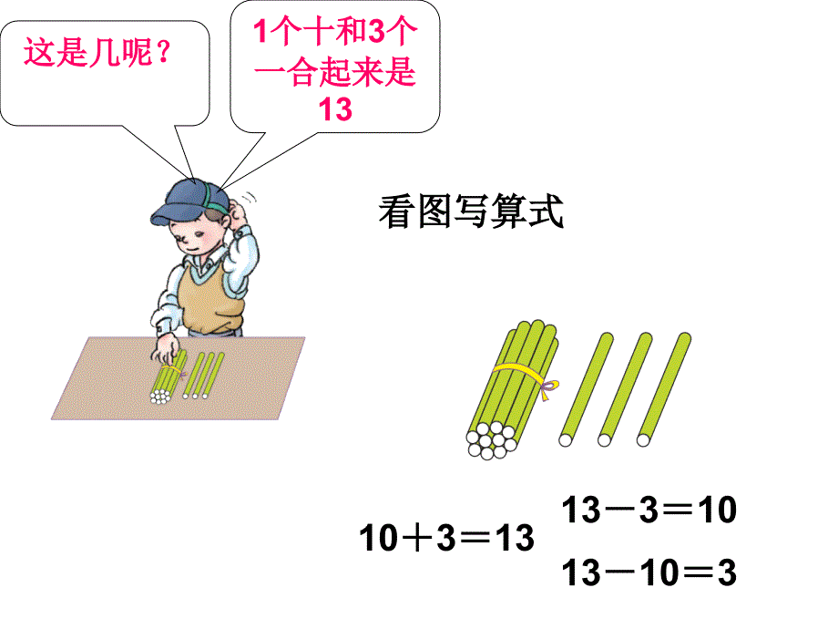 2012人教版__小学数学__一年级上《10加几和相应的减法_十几加几和相应的减法》课件_第3页