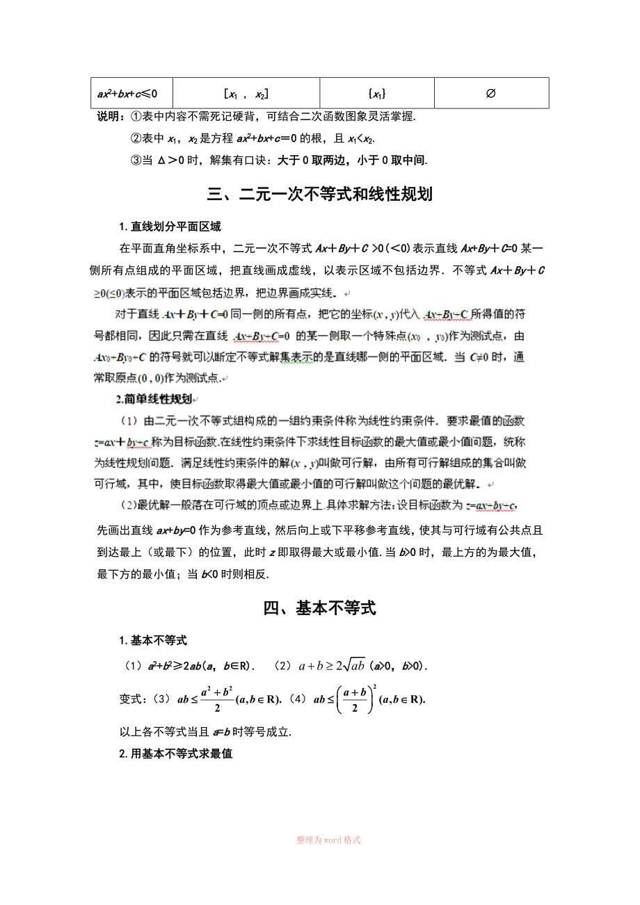 高中数学必修5知识点总结_第5页