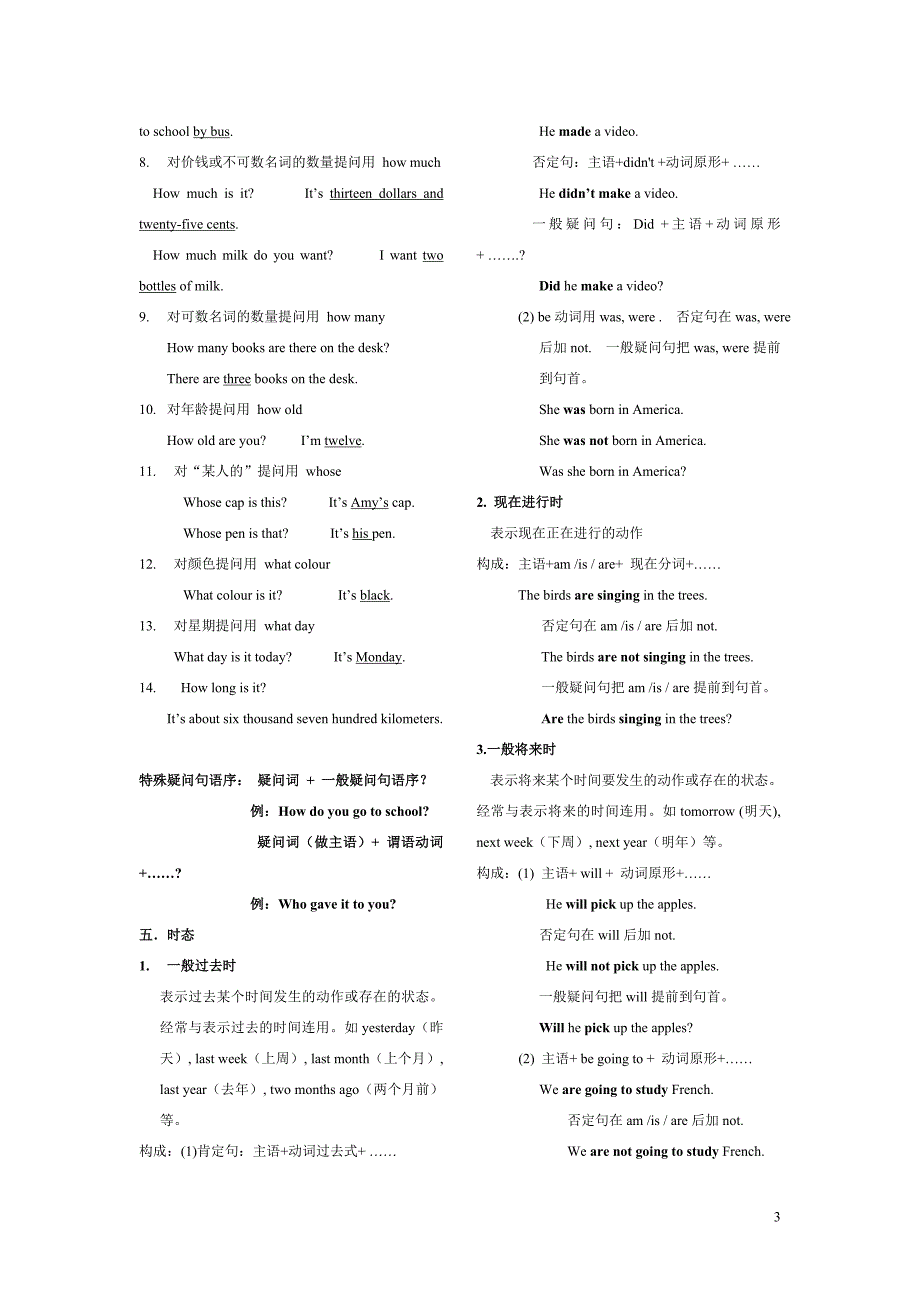 小学英语全部知识点复习精华 （精选可编辑）.DOCX_第3页