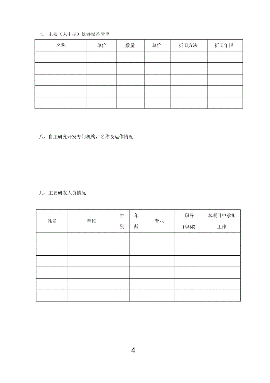 企业自主研究开发项目计划书_第4页