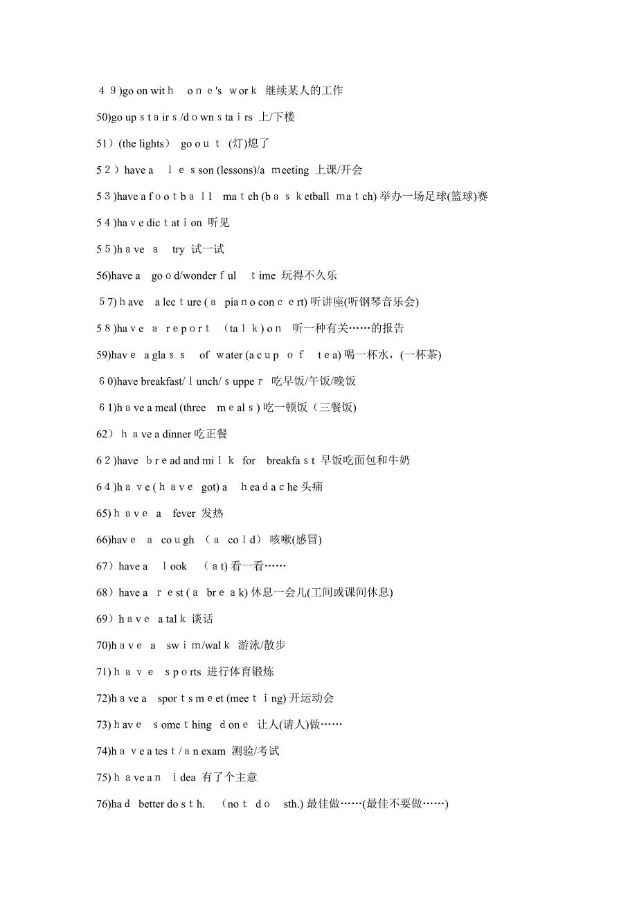 初中英语短语大全(常用短语-词组)_第4页