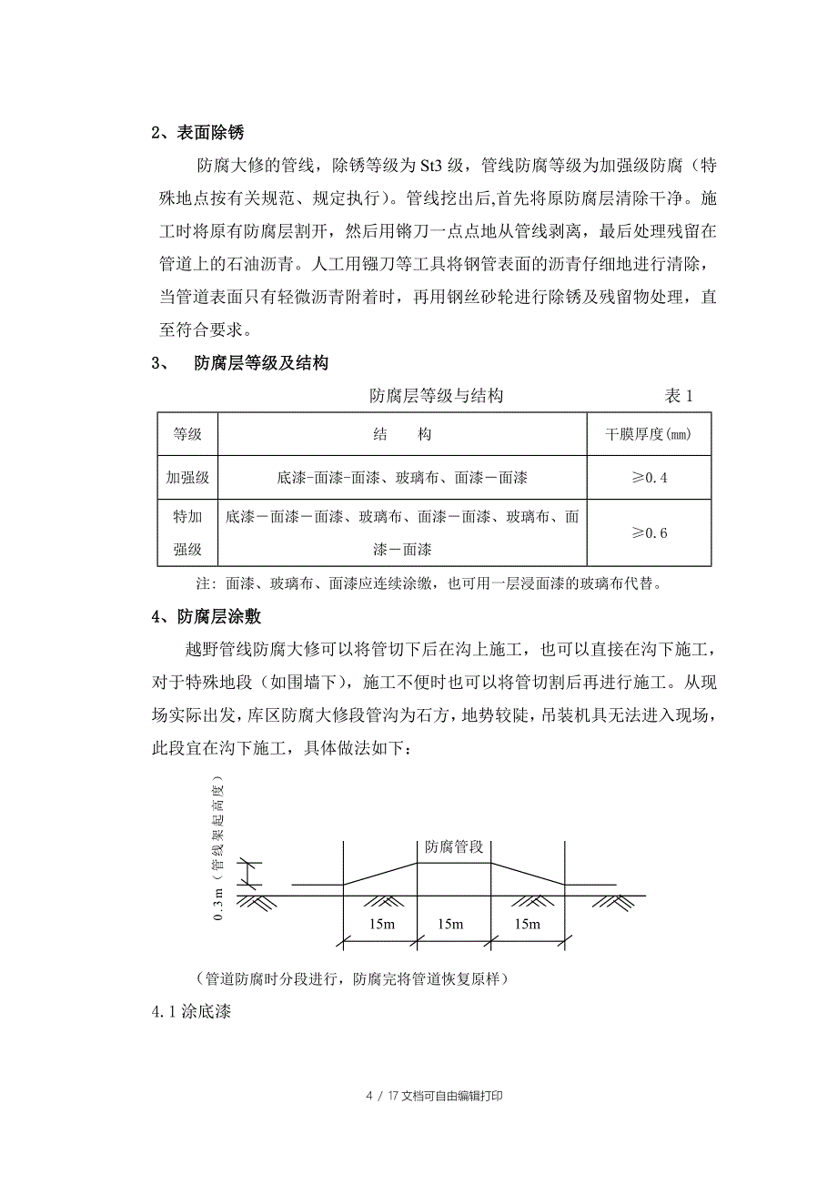 埋地钢质管道环氧煤沥青防腐施工方案_第4页