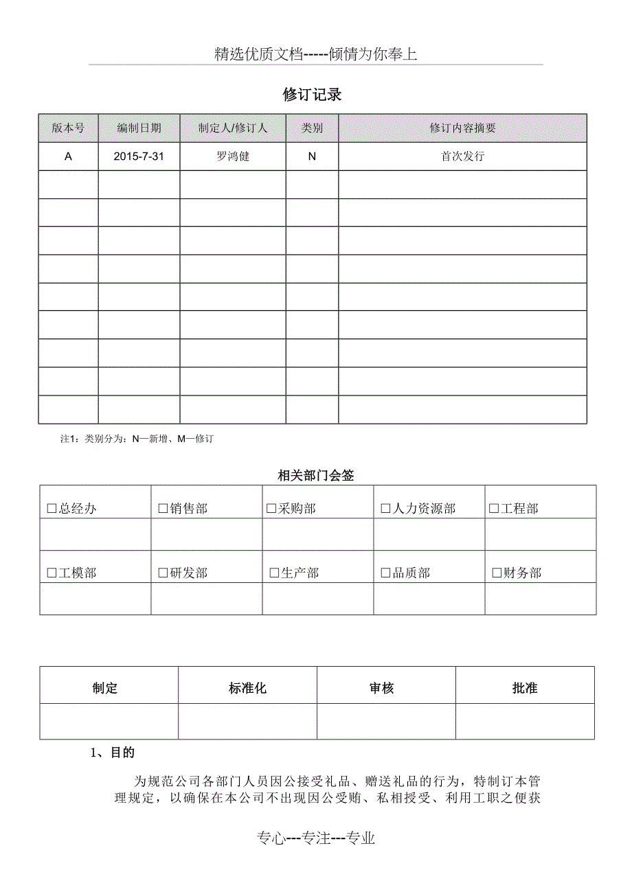 礼品管理规定_第1页