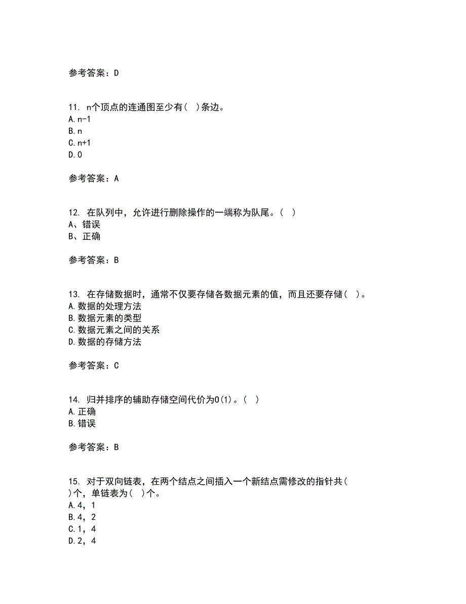 西北工业大学21春《数据结构》离线作业2参考答案5_第3页