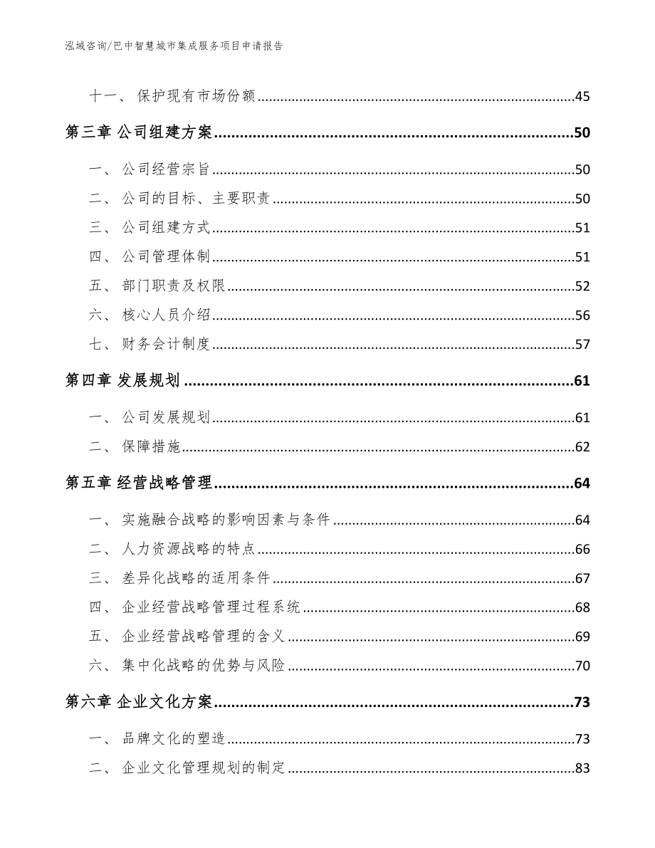 巴中智慧城市集成服务项目申请报告_第2页