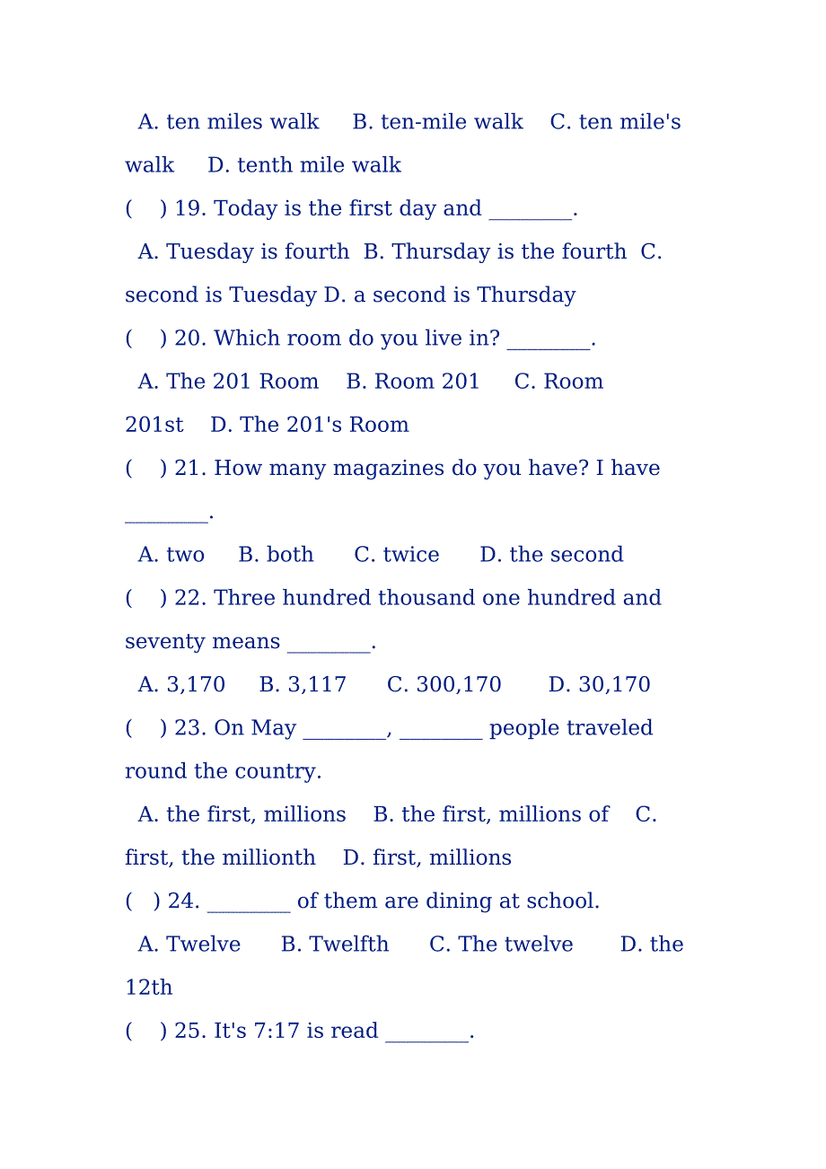 初中英语数词练习题.doc_第4页