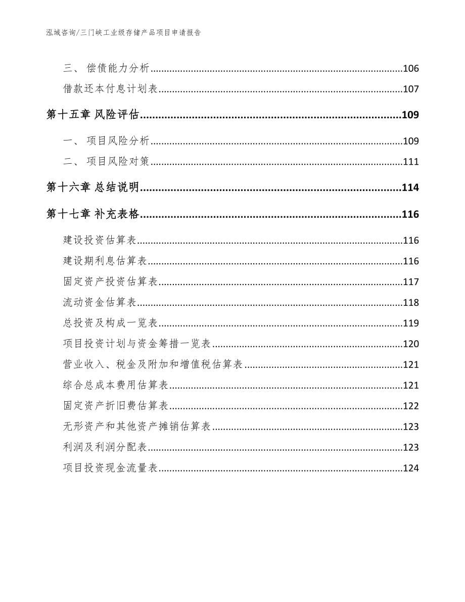 三门峡工业级存储产品项目申请报告范文参考_第5页