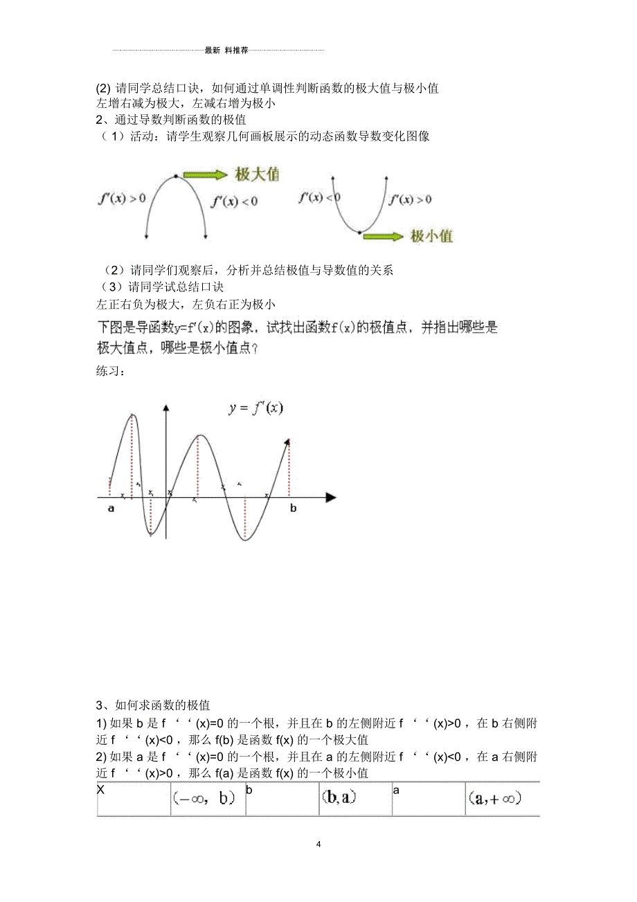 《函数的极值与导数》教学设计_第4页