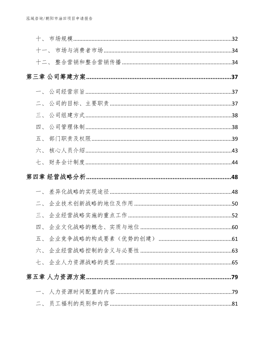 朝阳市油田项目申请报告【模板参考】_第2页