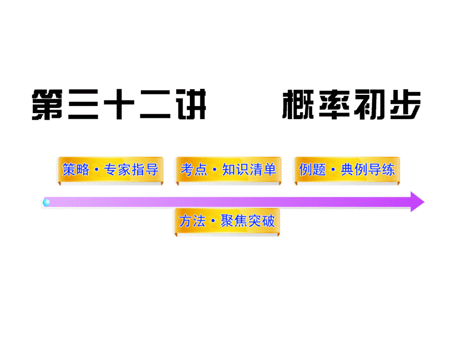 中考数学专题复习ppt课件第三十二概率初步_第1页