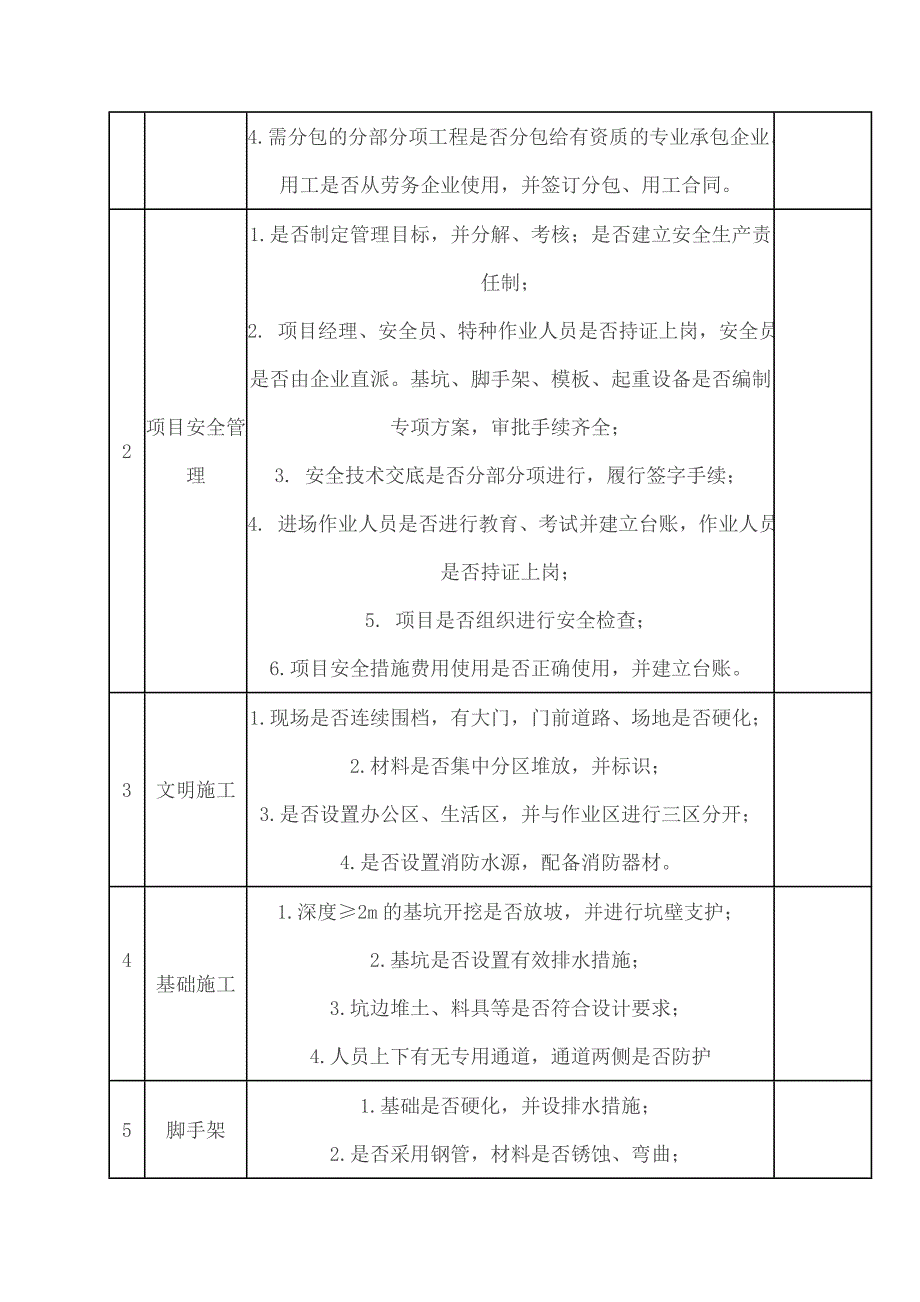 建筑工地安全检查表.doc_第4页