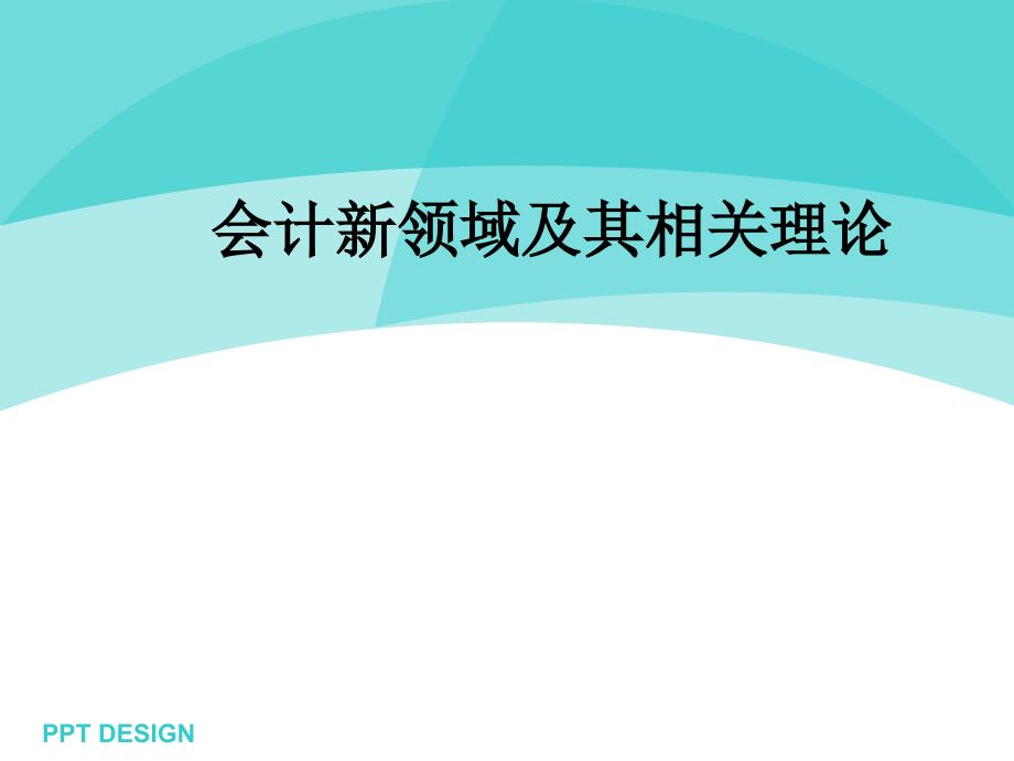 会计新领域及其相关理论_第1页