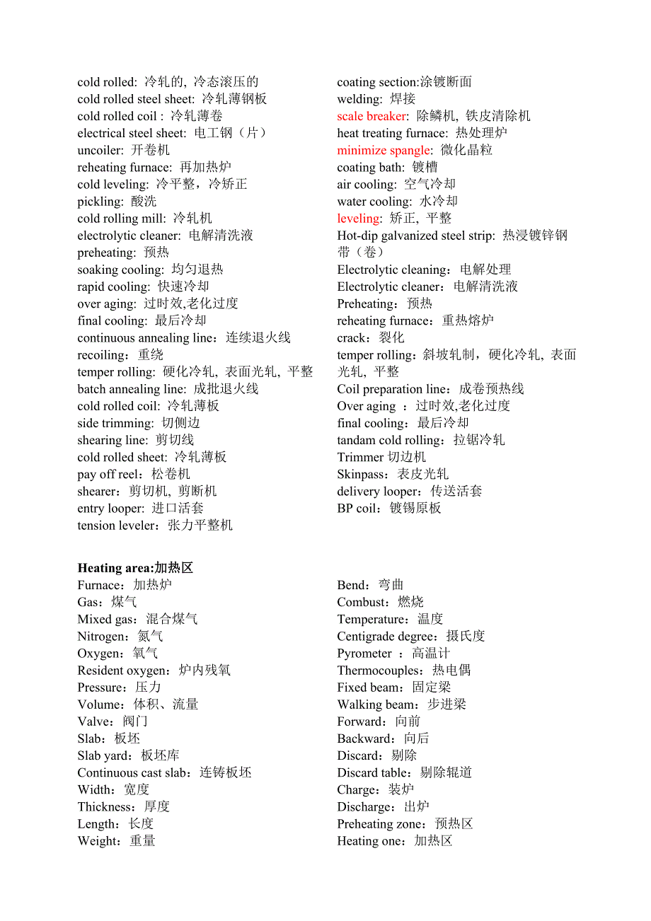 冷轧常用专业词汇表 (3).doc_第3页