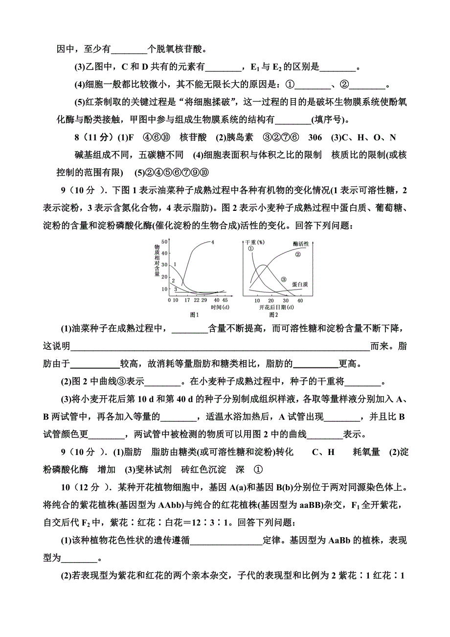 四川省仁寿第二中学高16届第五学期第一次月考_第4页