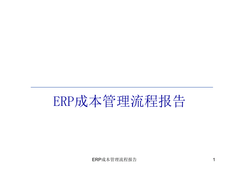 ERP成本管理流程报告课件_第1页