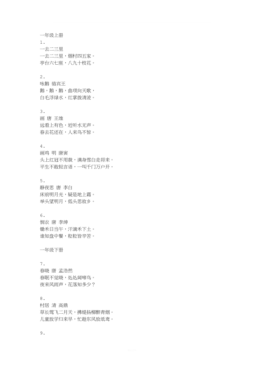 327小学至高中古诗词大全.doc_第1页