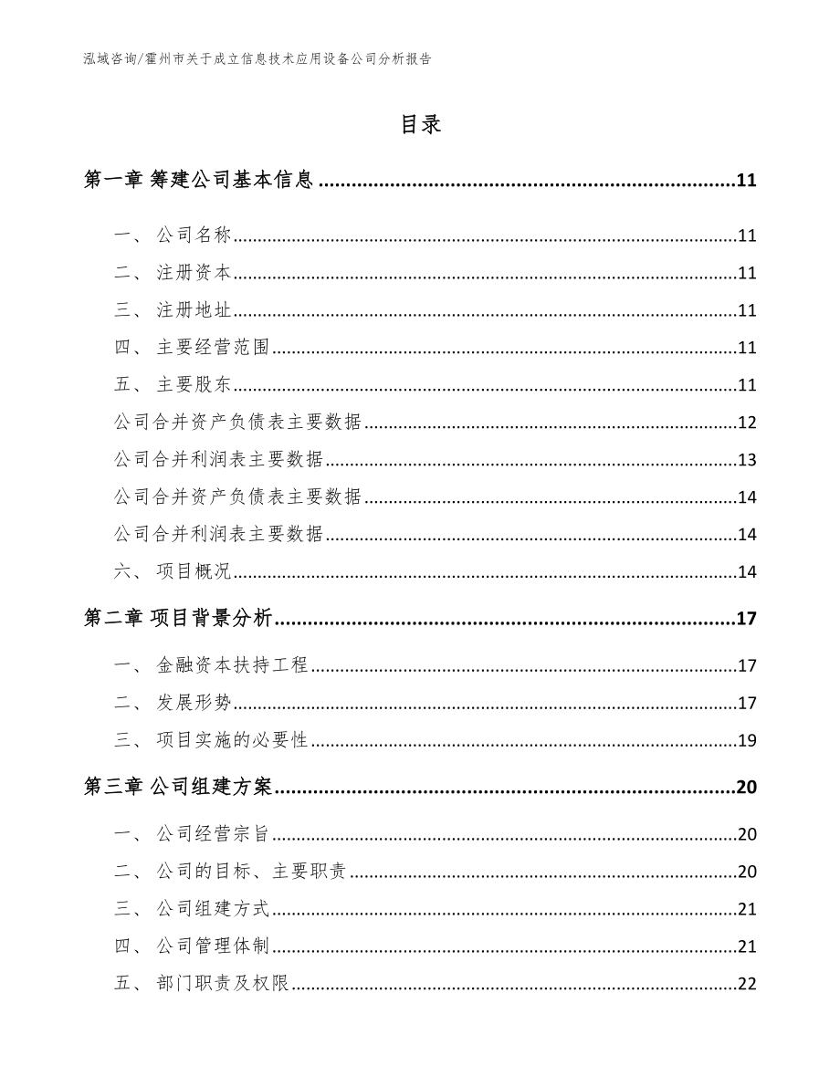 霍州市关于成立信息技术应用设备公司分析报告_参考范文_第2页