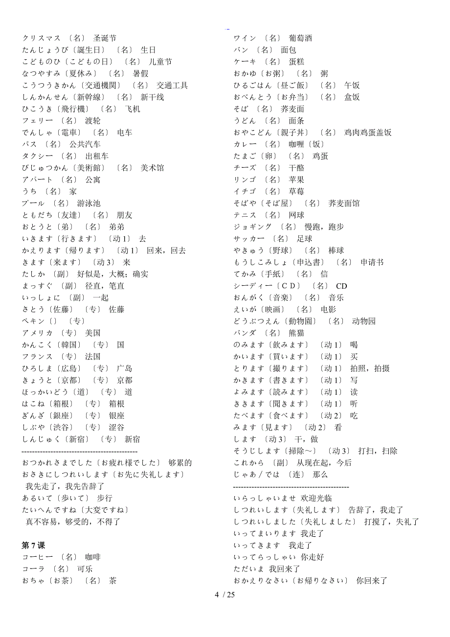 新标日初级全本单词_第4页