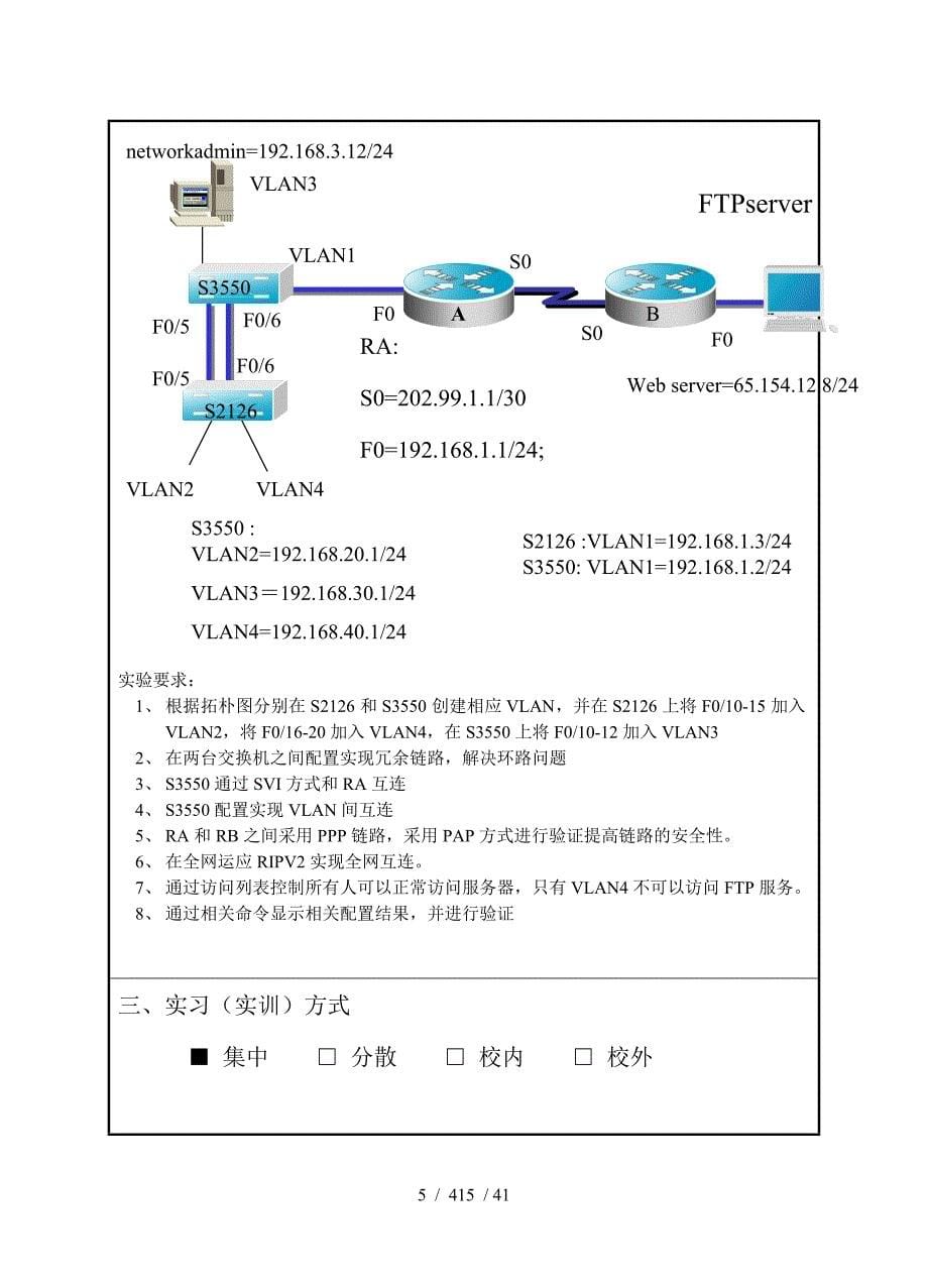 路由与交换实训报告_第5页