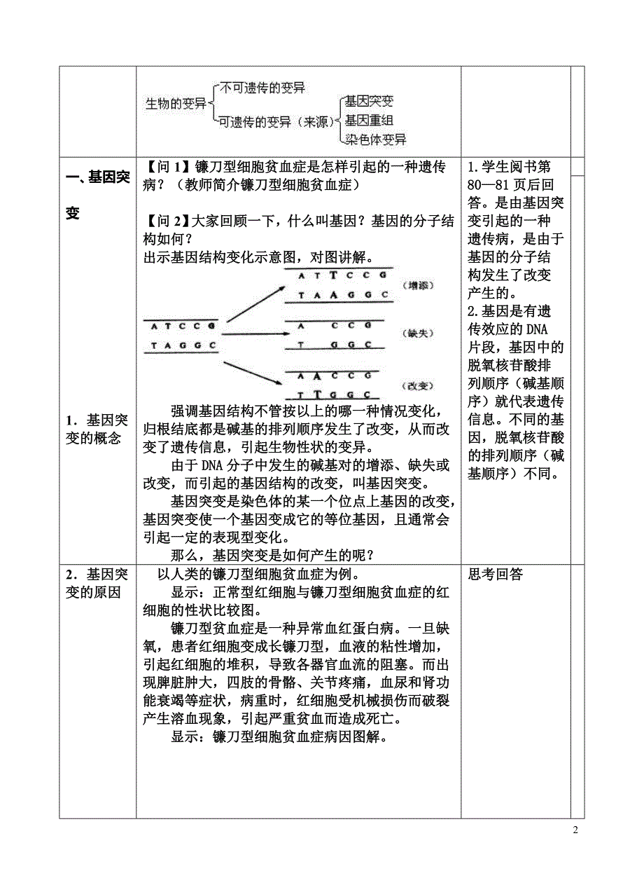 第五章基因突变及其他变异第51节基因突变和基因重组_第2页