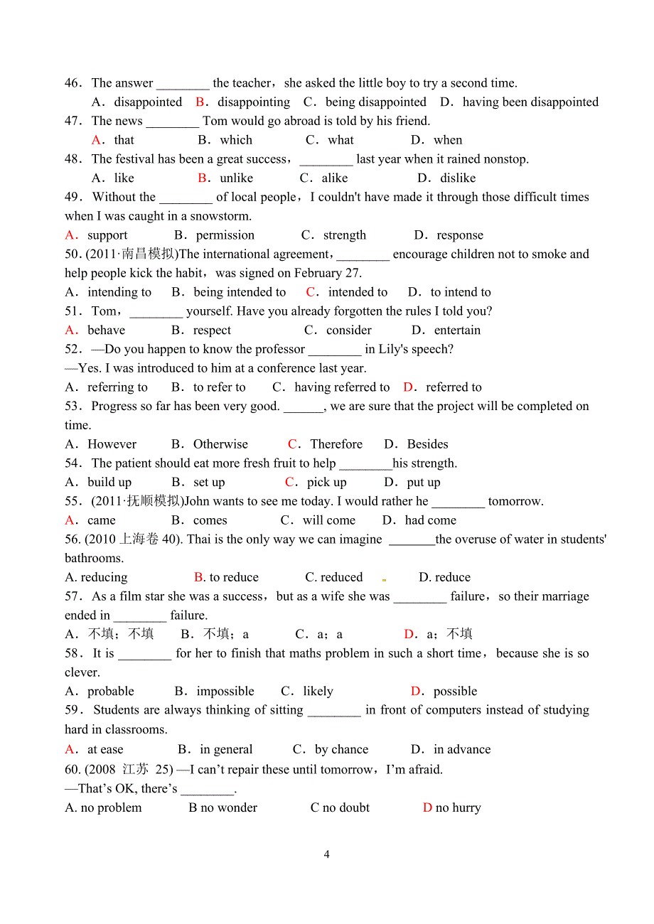 高三英语必修1-4典型单选60题.doc_第4页