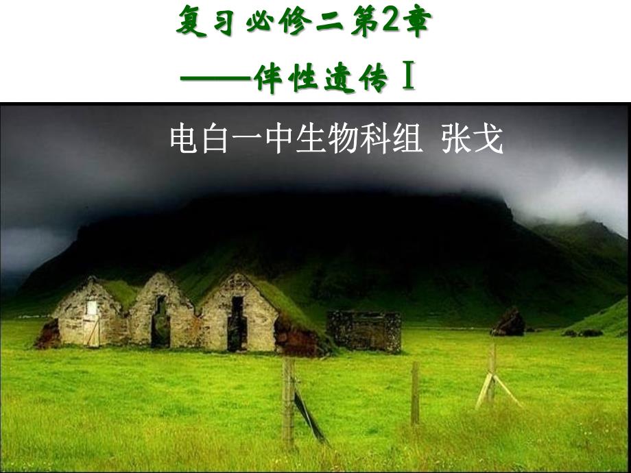 高三一轮复习伴性遗传公开课优秀课件_第1页