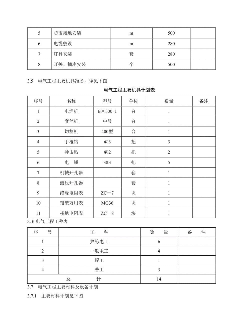 北京某中学抗震加固及装修项目建筑电气工程施工方案_第5页