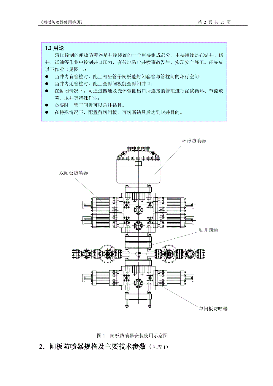 闸板防喷器使用说明书_第2页