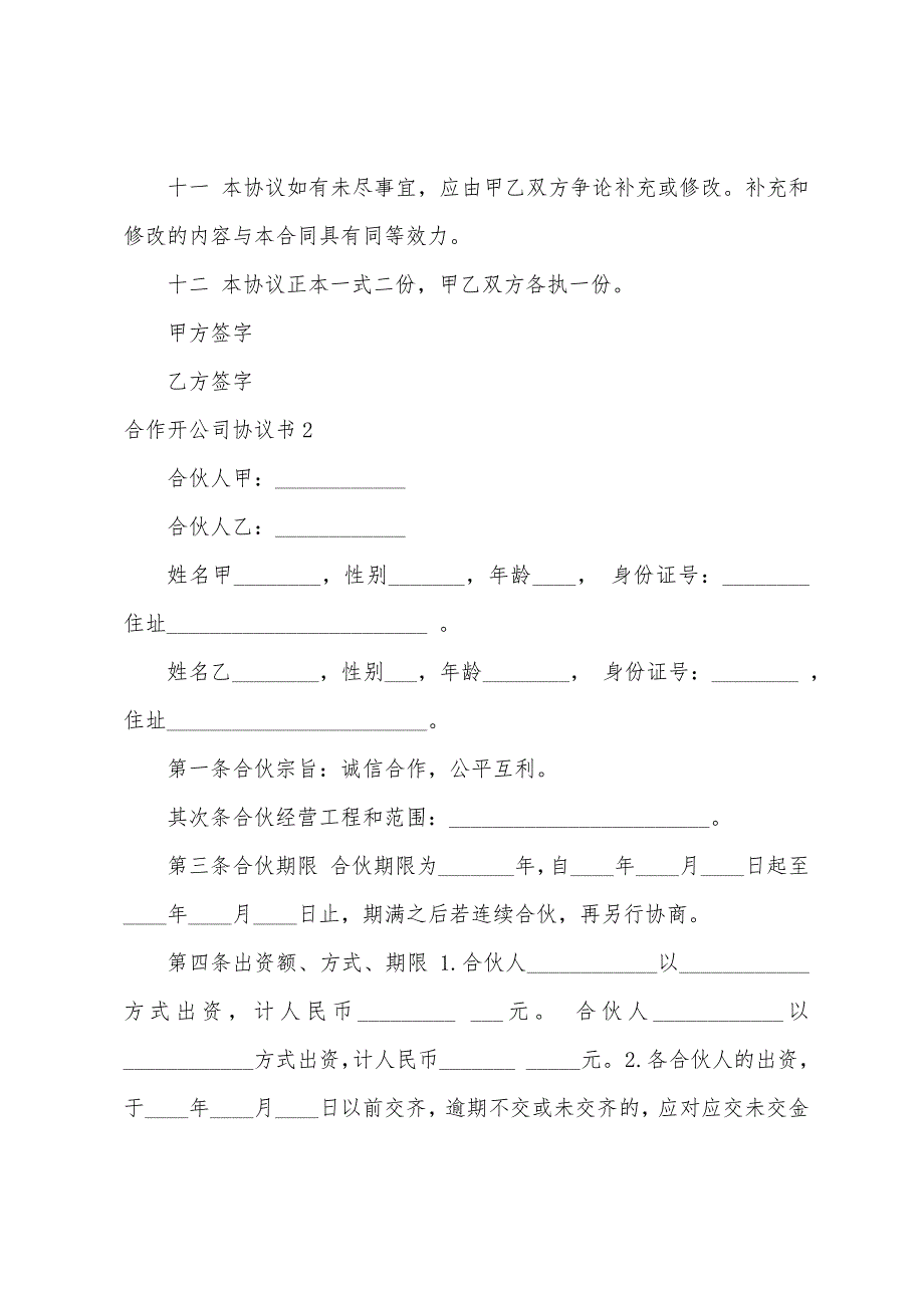 合作开公司协议书.docx_第4页