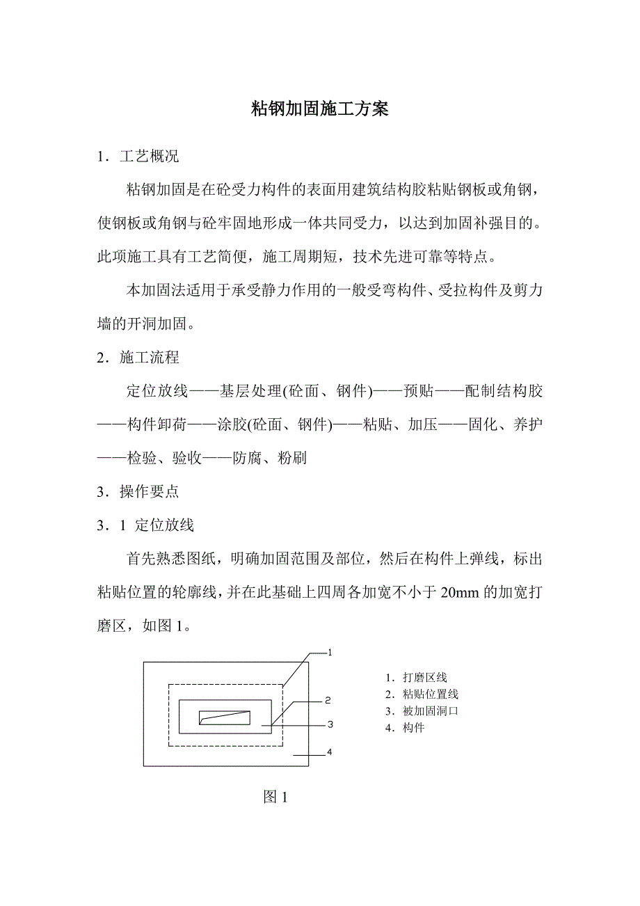 混凝土受力构件表面粘钢加固施工方案范本_第1页