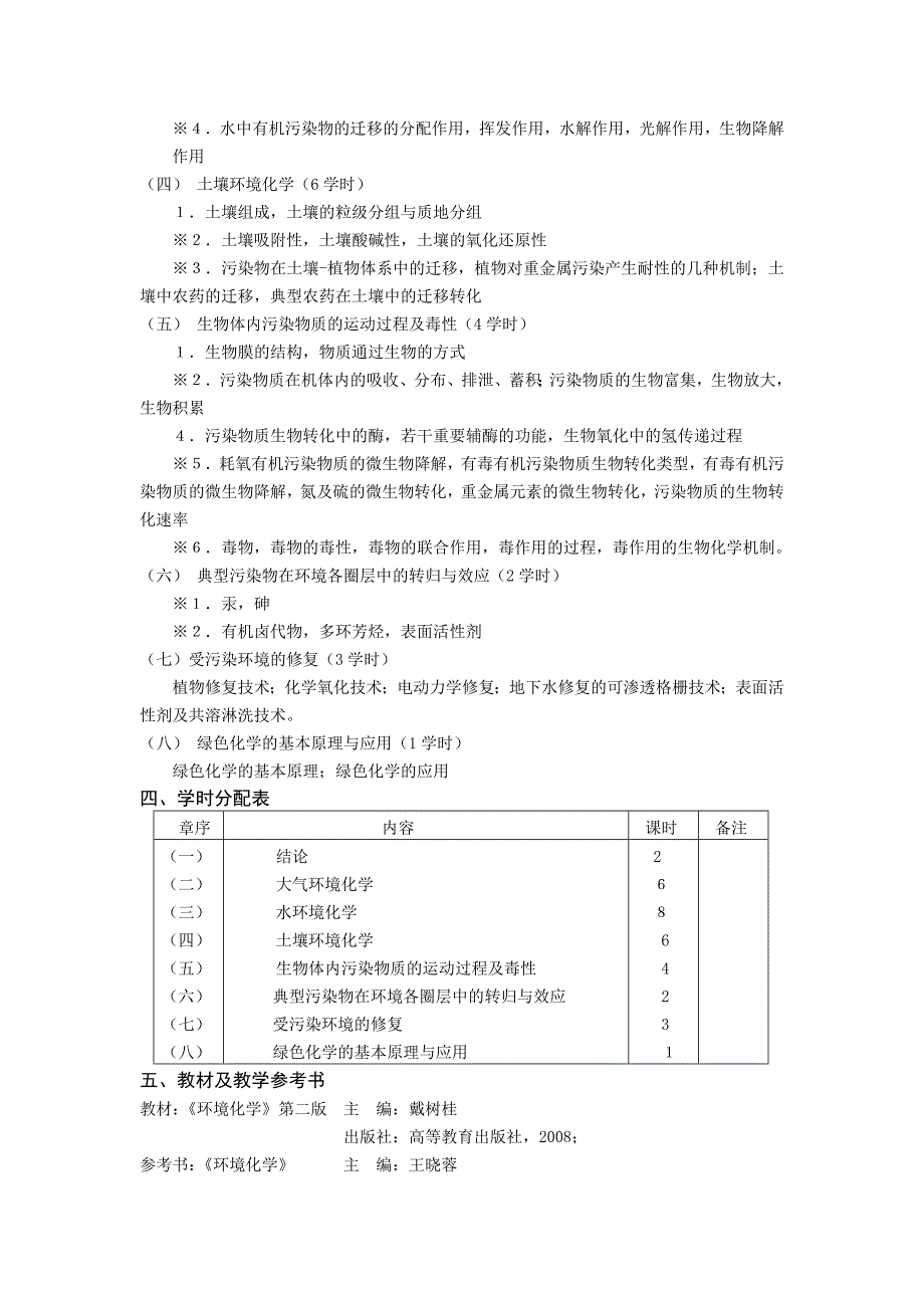 化学工程与工艺专业环境化学及实验_第2页