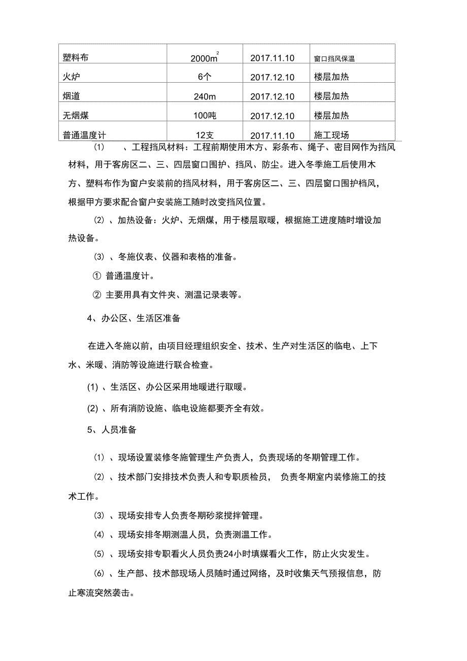 装饰装修冬季施工方案1_第5页