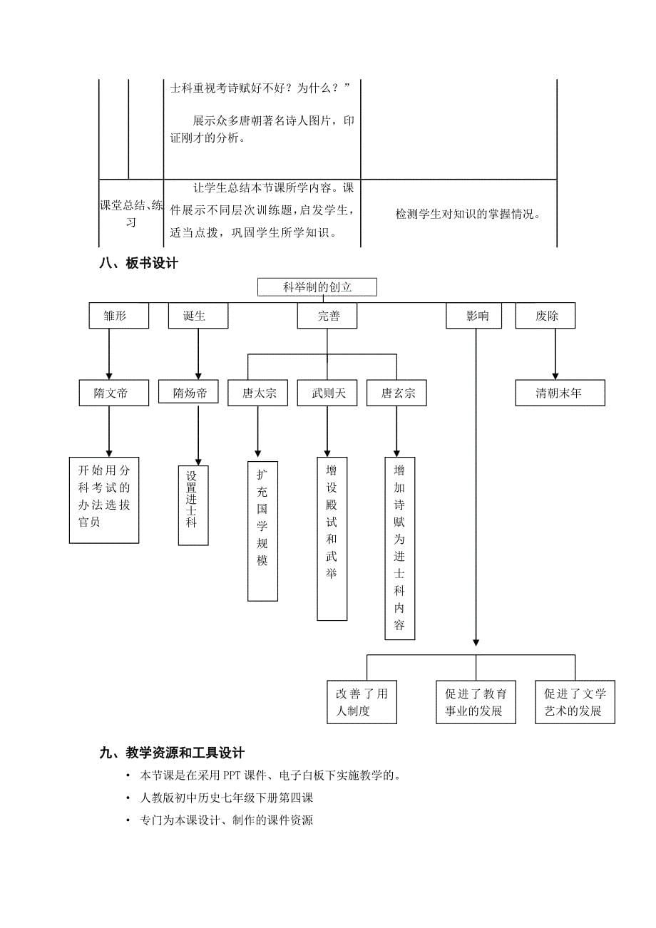 《科举制的创立》教学设计 (3)_第5页